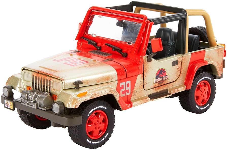 Matchbox Jurassic World Jeep Wrangler, 1:18 Scale : Amazon